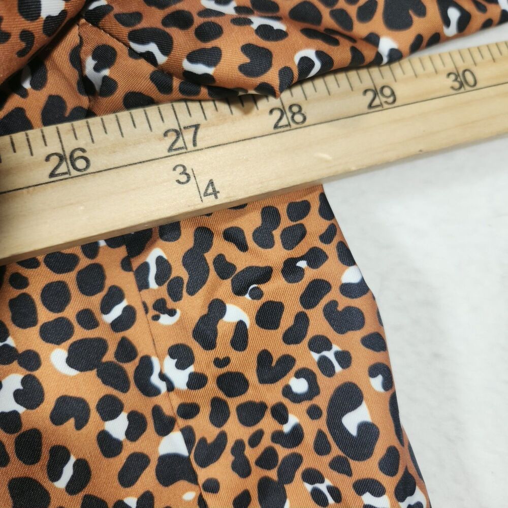 Nike Jacket Womens 2X Brown Black Leopard Print Windbreaker CD3683-754 - Picture 7 of 9